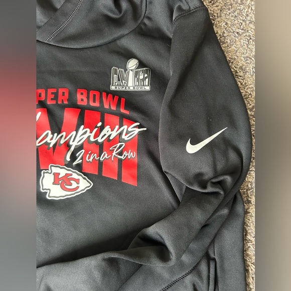 Nike Kansas City Chiefs 2 in a Row Super Bowl LVIII NWOT Hoodie size small - Picture 5 of 8